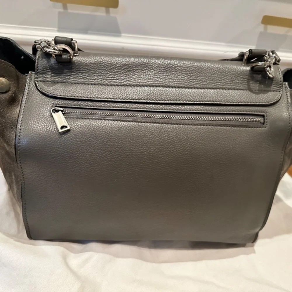 Celine Medium Trapeze Bag, Green/Grey